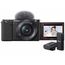 Sony Alpha ZV-E10 APS-C spiegellose Vlog-Kamera mit 16-50mm Objektiv (Display für Vlogging, 4K-Video, Echtzeit-Augen-Autofokus) + ECMW2BT