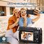 Digitalkamera 4K, 16X Autofokus Digitalzoom Kamera, 48MP 3 Zoll 180° Klappbarer LCD-Bildschirm HD Kompakte Vlog Kamera mit Ladestation, 2 Akkus, 32GB Karte, Geeignet für Anfänger, Kinder