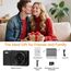 4K 64MP Digitalkamera mit Dual-Kameras Vorne und Hinten, Autofokus Kamera Fotokamera Kompakte Vlogging Kamera 2,8 Zoll Bildschirm, 18X Digitalzoom, 32G Karte für Kinder, Jugendliche (Dunkelgrau)
