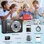 4K 64MP Digitalkamera mit 32 GB TF-Karte, Autofokus Fotoapparat mit 16X Digitalzoom Tragbar Kompaktkamera mit 1200mAh Batterie, USB-Kabel, für Kinder Teenager Erwachsene Anfänger