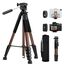 K&F CONCEPT Kamerastativ S255A3+BV01, Leichtes Stativ mit Tasche,190cm Handystativ,Tripod für Canon Nikon Sony Kamera/DSLR/Camcorder, Stativ für Smartphone,Reisestativ mit Handy-Tablet-Halterung(Gold)