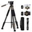 K&F CONCEPT Kamerastativ S255A3+BV01,Leichtes Stativ mit Tasche,190cm Handystativ,Tripod für Canon Nikon Sony Kamera/DSLR/Camcorder, Stativ für Smartphone,Reisestativ mit Handy-Tablet-Halterung(Grau)