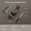 SMALLRIG Universal Phone Tripod Mount, Metall-Handyhalterung mit Kaltschuhhalterung und M4-Schrauben für DJI Stabilisatoren, frei Einstellbarer Handy-Halterungsadapter für iPhone, für Samsung - 4301
