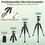 Rollei Compact Traveler Mini M1, Ministativ Kamera aus Aluminium 49cm Leichtes Desktop Reisestativ Klein mit Arca Swiss Kugelkopf Kompaktes Tischstativ für DSLR Schwarz, Stativ-Klein-Mini-Tripod