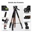 K&F CONCEPT Kamerastativ S255A3+BV01, Leichtes Stativ mit Tasche,190cm Handystativ,Tripod für Canon Nikon Sony Kamera/DSLR/Camcorder, Stativ für Smartphone,Reisestativ mit Handy-Tablet-Halterung(Gold)
