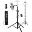 Victiv 197cm Hoch Handy Stativ, Flexibel Overhead Smartphone Stativ, mit 25cm Verstellbarer Schwanenhals, Fernauslöser für Selfies, Aluminium Kamera Phone Tripod für Sony DSLR & iPhone17 16 15 Pro Max