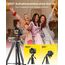 Rollei Compact Traveler Star S1 Stativ, 120cm Kompaktes Kamerastativ aus Aluminium Leichtes Videostativ mit Kugelkopf für DSLR Dreibeinstativ Schwarz, Stativ-Kamera-Tripod-Camera-Reisestativ