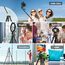 KINGJOY Handy Kamera Stativ 71" Leichtes Smartphone Stativ mit Fernauslöser, 360°Drehung Tragbar Tripod mit Tablet Handyhalterung für Canon Nikon Action Kamera