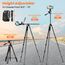 Nineigh Kamera Handy Stativ, 190cm Horizontal Stativ for Smartphone mit Fernauslöser, Leichtes Aluminium Camera Tripod mit 3 Wege Kopf, Fotostativ Kamera Reise für iPhone/Samsung/Huawei/DSLR