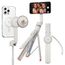 Spigen One Push Selfie Stick Stativ 168,5 cm [Auto-Öffnung & MagSafe] Bluetooth 4.2, mit Metallring & Schlaufe, kompatibel mit iPhone 16/15/14, Galaxy S25/S24/S23 & mehr - Dune Beige