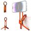 ULANZI MA38 Magnetisches Handy-Stativ Aluminium, Karabiner Förmige Maglock, Faltbar Ständer Smartphone, Doppelmagnet Tripod, Mini Selfie Stick kompatibel mit iPhone 17 16 15 14 13 12 Magsafe Orange