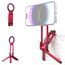 ULANZI MA38 Magnetisches Handy-Stativ Aluminium, Karabiner Förmige Maglock, Faltbar Ständer Smartphone, Doppelmagnet Tripod, Mini Selfie Stick kompatibel mit iPhone 17 16 15 14 13 12 Magsafe Rot