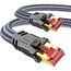 SNOWKIDS Cat 8 LAN Kabel 5meter - Netzwerkkabel 5m 40Gbps Hohe Geschwindigkeit, Ethernet Kabel - 2000MHz S/FTP RJ45 Gigabit Flach Nylon Patchkabel f¨¹r Router/Modem/TV/Switch, erhältlich in 0,25-31 m