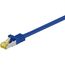 Goobay 92673 Lan Kabel 1meter doppelt geschirmt S-FTP - Netzwerkkabel CAT 7 Kabel 1m - LAN Kabel CAT 7 mit 10 Gigabit - RJ-45 Stecker - Blau