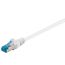 Goobay 92709 CAT 6a PatchKabel, EthernetKabel, doppelt geschirmt, S-FTP bis 10000 Mbits, 500 Mhz, halogenfrei Kupfer Kabel, RJ-45 Stecker, vergoldete Kontakte, 1m, Weiß