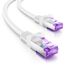 deleyCON 0,25m CAT7 Netzwerkkabel - 10 Gigabit - RJ45 Patchkabel Ethernet Kabel (Kupfer, SFTP PiMF Schirmung) - für Highspeed LAN DSL Switch Modem Router Patchpanel CAT7 CAT6 CAT5 - Weiß