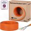HB-DIGITAL 50m CAT 7 Netzwerkkabel LAN Kabel Verlegekabel Ethernet Installationskabel 10 Gbit/s - reines Kupfer AWG23 S/FTP - GHMT Zertifiziert LSZH Datenkabel Simplex - Orange