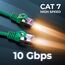 deleyCON 6m CAT7 Netzwerkkabel - 10 Gigabit - RJ45 Patchkabel Ethernet Kabel (Kupfer, SFTP PiMF Schirmung) - für Highspeed LAN DSL Switch Modem Router Patchpanel CAT7 CAT6 CAT5 - Grün