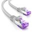 deleyCON 30m CAT7 Netzwerkkabel - 10 Gigabit - RJ45 Patchkabel Ethernet Kabel (Kupfer, SFTP PiMF Schirmung) - für Highspeed LAN DSL Switch Modem Router Patchpanel CAT7 CAT6 CAT5 - Grau