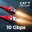 deleyCON 15m CAT7 Netzwerkkabel - 10 Gigabit - RJ45 Patchkabel Ethernet Kabel (Kupfer, SFTP PiMF Schirmung) - für Highspeed LAN DSL Switch Modem Router Patchpanel CAT7 CAT6 CAT5 - Rot