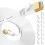 Folishine Ethernet Kabel 20m, Cat7 Internet Kabel High Speed mit vergoldetem RJ45 Stecker, geschirmtes LAN Kabel für Netzwerk-Switch, schneller als Cat5/Cat5e/Cat6-Weiß