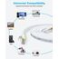 DDMALL CAT 8 LAN Kabel 3m, Hochgeschwindigkeit 40Gbps 2000MHz CAT8 Flaches Patchkabel, Gigabit Internet Netzwerkkabel mit Vergoldetem RJ45 Stecker für Gaming, Modem, Router (3 Meter/Weiß)