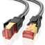 Ltemziiy Cat 8 Lan Kabel 6M,40Gbps Hochgeschwindigkeits Gigabit 2000MHz Geflochtener Netzwerkkabel Ethernet Kabel,S/FTP Patchkabel mit RJ45 vergoldeter Stecker,für PS5/Laptop/Router/Gaming/Modem