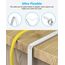 DDMALL CAT 8 LAN Kabel 10m, Hochgeschwindigkeit 40Gbps 2000MHz CAT8 Flaches Patchkabel, Gigabit Internet Netzwerkkabel mit Vergoldetem RJ45 Stecker für Gaming, Modem, Router, PC (10 Meter/Weiß)