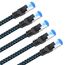 Ercielook Lan Kabel 0,25m (5 Stück), Hochgeschwindigkeits-Cat8-Netzwerkkabel für den Außen- und Innenbereich, 40 Gbit/s geflochtener Patchkabel mit RJ45-Stecker für Router/Gaming/Modem