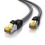 CSL - 10m CAT 7 Netzwerkkabel Gigabit Ethernet LAN Kabel - Baumwollmantel - 10000 Mbit s - Patchkabel - Cat.7 Rohkabel S FTP PIMF Schirmung mit RJ 45 Stecker - Switch Router Modem Access Point