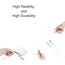 Veetop Cat 7 Lan kabel flach 10Gbps Netzwerkkabel Internet Ethernet Patch mit vergoldetem RJ45 (1m x 10 Stück, Weiß)