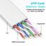 Nixsto Ethernet Kabel 30m, Cat 6 lan kabel 30meter High Speed, Netzwerkkabel, Flach Ethernet-Kabel mit Rj45-Anschluss für Roter Modem, Aufwärtskompatibel mit Patchkabel Cat 8/7-Weiß