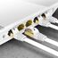 Veetop Cat 7 Lan kabel flach 10Gbps Netzwerkkabel Internet Ethernet Patch mit vergoldetem RJ45 (1m, Weiß)
