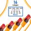 BIGtec LAN Kabel 0,15m Netzwerkkabel orange - 10 Stück - Gigabit Ethernet Kabel RJ45 Stecker Patchkabel für Patchpanel Netzwerk Switch Gaming kompatibel Playstation 5 PS5 Nintendo Switch 2-Station