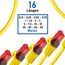 BIGtec LAN Kabel 0,5m Netzwerkkabel gelb - 10 Stück - Gigabit Ethernet Kabel RJ45 Stecker Patchkabel für Patchpanel Netzwerk Switch Gaming kompatibel Playstation 5 PS5 XBOX Nintendo Switch 2-Station