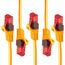 BIGtec LAN Kabel 0,75m Netzwerkkabel orange - 5 Stück - Gigabit Ethernet Kabel RJ45 Stecker Patchkabel für Patchpanel Netzwerk Switch Gaming kompatibel Playstation 5 PS5 XBOX Nintendo Switch 2-Station