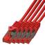 BIGtec LAN Kabel 2m Netzwerkkabel rot - 5 Stück - Gigabit Ethernet Kabel RJ45 Stecker Patchkabel für Patchpanel Netzwerk Switch Gaming kompatibel Playstation 5 PS5 XBOX Nintendo Switch 2-Station