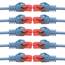 BIGtec LAN Kabel 7,5m Netzwerkkabel blau - 10 Stück - Gigabit Ethernet Kabel RJ45 Stecker Patchkabel für Patchpanel Netzwerk Switch Gaming kompatibel Playstation 5 PS5 XBOX Nintendo Switch 2-Station