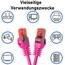 BIGtec LAN Kabel 10m Netzwerkkabel pink - 5 Stück - Gigabit Ethernet Kabel RJ45 Stecker Patchkabel für Patchpanel Netzwerk Switch Gaming kompatibel Playstation 5 PS5 XBOX Nintendo Switch 2-Station