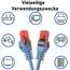 BIGtec LAN Kabel 7,5m Netzwerkkabel blau - 5 Stück - Gigabit Ethernet Kabel RJ45 Stecker Patchkabel für Patchpanel Netzwerk Switch Gaming kompatibel Playstation 5 PS5 XBOX Nintendo Switch 2-Station
