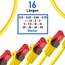 BIGtec LAN Kabel 25m Netzwerkkabel gelb - 10 Stück - Gigabit Ethernet Kabel RJ45 Stecker Patchkabel für Patchpanel Netzwerk Switch Gaming kompatibel Playstation 5 PS5 XBOX Nintendo Switch 2-Station