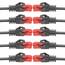 BIGtec LAN Kabel 50m Netzwerkkabel schwarz - 10 Stück - Gigabit Ethernet Kabel RJ45 Stecker Patchkabel für Patchpanel Netzwerk Switch Gaming kompatibel Playstation 5 PS5 XBOX Nintendo Switch 2-Station
