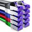 deleyCON 10x 0,25m CAT7 Netzwerkkabel - 10 Gigabit - Kurzes 25cm RJ45 Patchkabel Ethernet Kabel (Kupfer, SFTP PiMF Schirmung) - LAN DSL Switch Modem Router Patchpanel CAT7 CAT6 CAT5 - Bunt