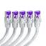 deleyCON 5x 0,25m CAT7 Netzwerkkabel - 10 Gigabit - Kurzes 25cm RJ45 Patchkabel Ethernet Kabel (Kupfer, SFTP PiMF Schirmung) - LAN DSL Switch Modem Router Patchpanel CAT7 CAT6 CAT5 - Weiß