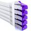 deleyCON 5x 0,25m CAT7 Netzwerkkabel - 10 Gigabit - Kurzes 25cm RJ45 Patchkabel Ethernet Kabel (Kupfer, SFTP PiMF Schirmung) - LAN DSL Switch Modem Router Patchpanel CAT7 CAT6 CAT5 - Weiß