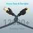 CABNEER Cat 8 Ethernet Kabel 5M, 40Gbps Netzwerkkabel Hochgeschwindigkeits 2000MHz Ethernet Kabel, Gigabit RJ45 Nylon Geflochtener LAN Kabel, Patchkabel für PS5/4 Router Modem