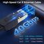 CABNEER Cat 8 Ethernet Kabel 2M 2 Stücke, 40Gbps Netzwerkkabel Hochgeschwindigkeits 2000MHz Ethernet Kabel, Gigabit RJ45 Nylon Geflochtener LAN Kabel, Patchkabel für PS5/4 Router Modem