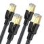 CABNEER Cat 8 Ethernet Kabel 3 meters 2 Stücke, 40Gbps Netzwerkkabel Hochgeschwindigkeits 2000MHz Ethernet Kabel, Gigabit RJ45 Nylon Geflochtener LAN Kabel, Patchkabel für PS5/4 Router Modem