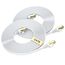 BUSOHE Cat 8 Ethernet Kabel 1meter 2-Stück, Hochgeschwindigkeits- Gigabit RJ45 LAN Netzwerkkabel, 40Gbps 2000Mhz Internet Patchkabel Kompatibel mit Router, Modem, PC, Laptop, Drucker (weiß)