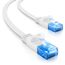 deleyCON 0,5m CAT6 Flaches Netzwerkkabel 1000 Mbit Gigabit LAN - Cat 6 RJ45 Ethernet Patchkabel Verlegekabel Flach - für Internet Switch Router Modem Patchpanel - Weiß